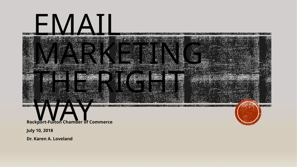 Email Marketing The Right Way Rockport-Fulton - slide 1 of 13