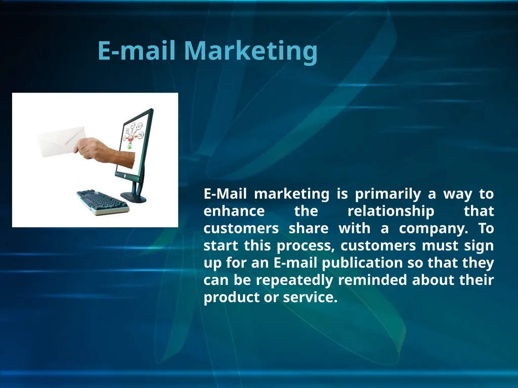 THE NEW AGE OF MARKETING E-MARKETING Definition of - slide 15 of 27