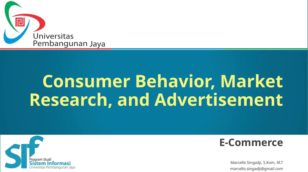 Consumer Behavior, Market Research, and - slide 1 of 74