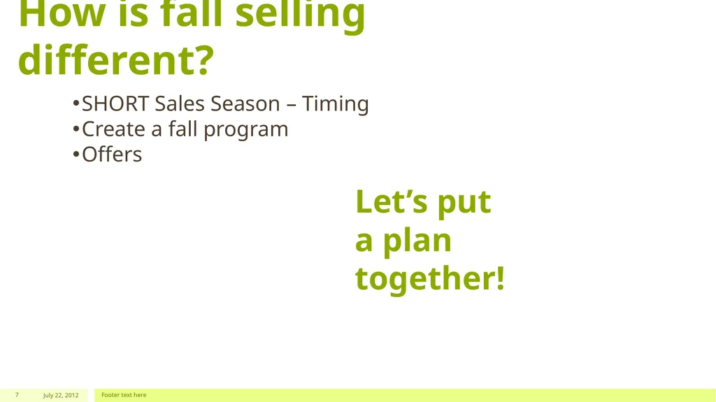 Break it Down: A FALL Marketing Plan to Grow! - slide 7 of 11