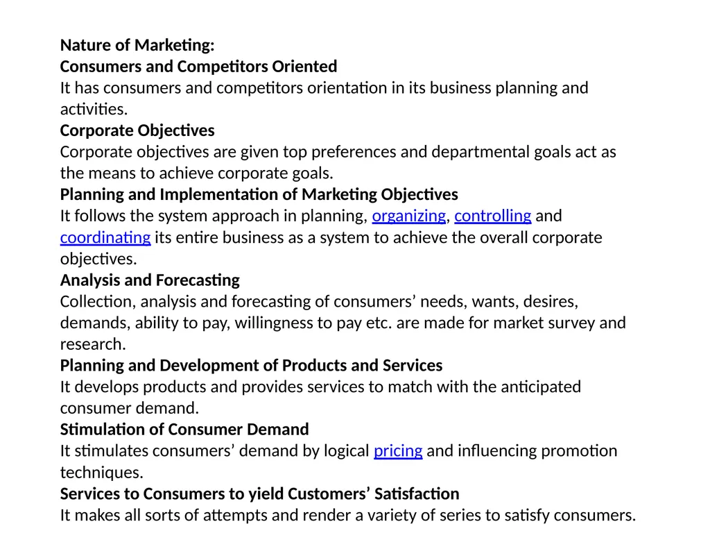 Marketing Management Marketing is the performance - slide 3 of 8