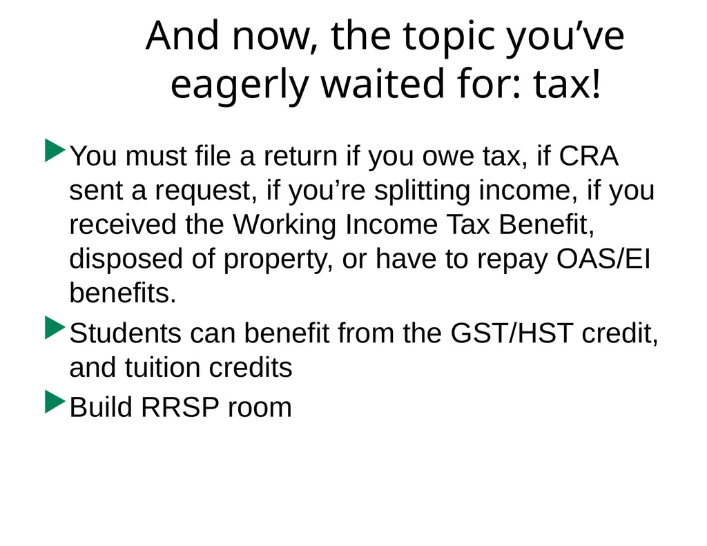 U of S GSA Financial Planning Presentation Brian - slide 25 of 37