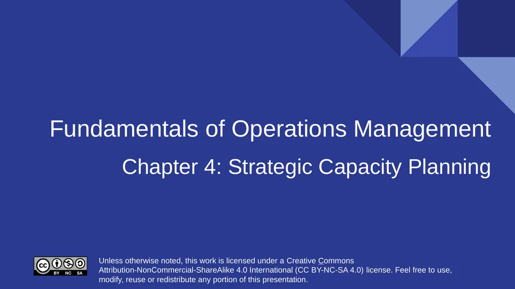 Fundamentals of Operations Management Chapter 4: - slide 1 of 15