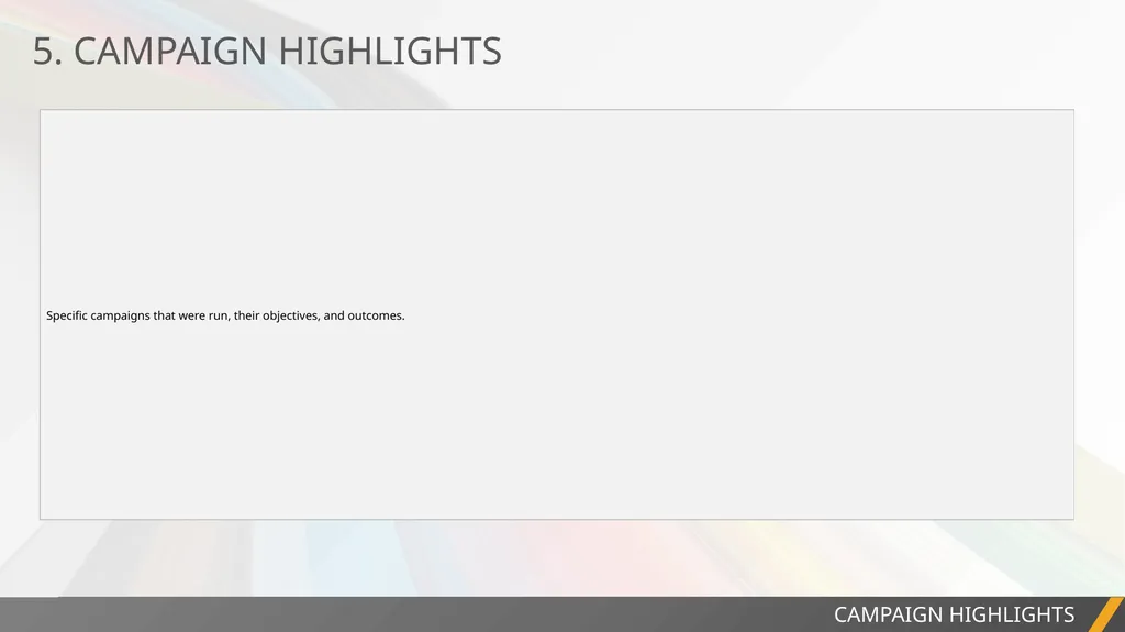 PROJECT REPORT ANNUAL MARKETING REPORT - slide 7 of 13