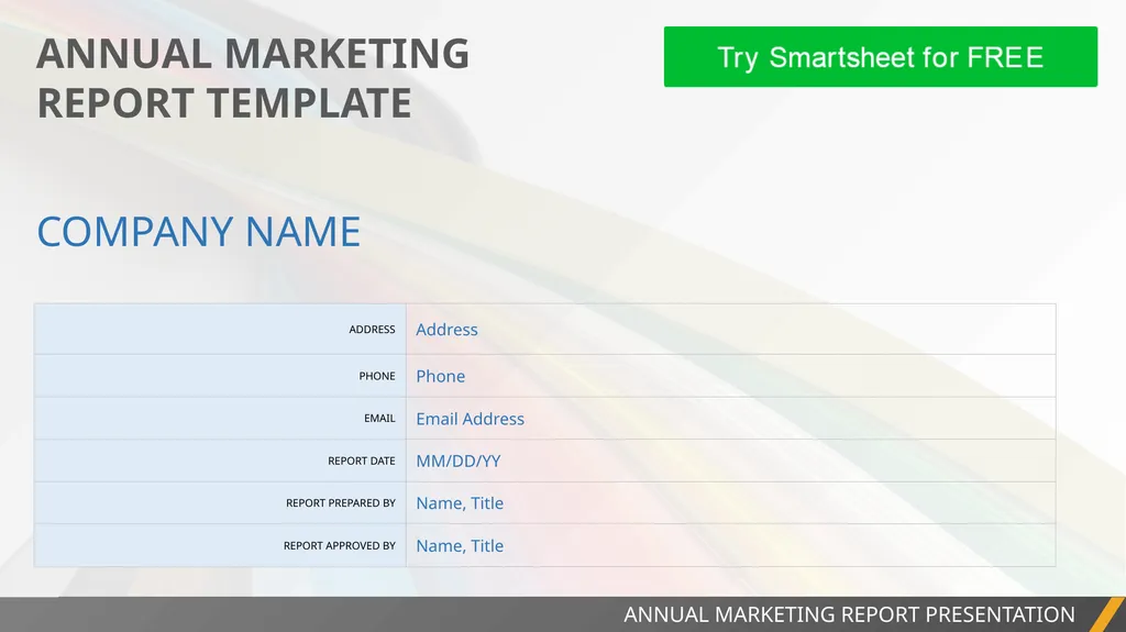 PROJECT REPORT ANNUAL MARKETING REPORT