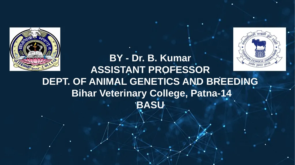 BY - Dr. B. Kumar ASSISTANT PROFESSOR DEPT. OF - slide 1 of 13
