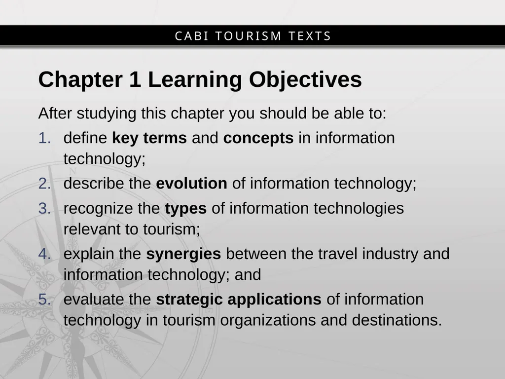 Chapter 1 Introduction to Tourism and Information - slide 3 of 16