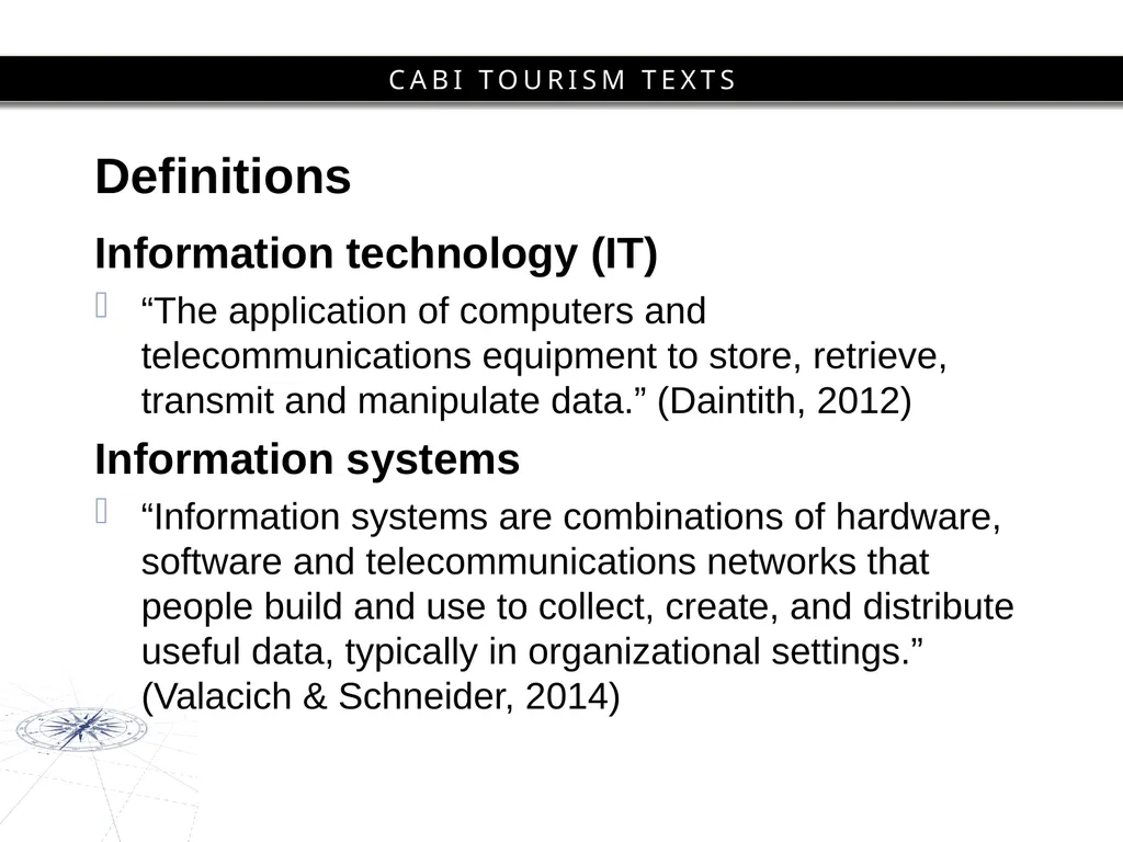 Chapter 1 Introduction to Tourism and Information - slide 5 of 16