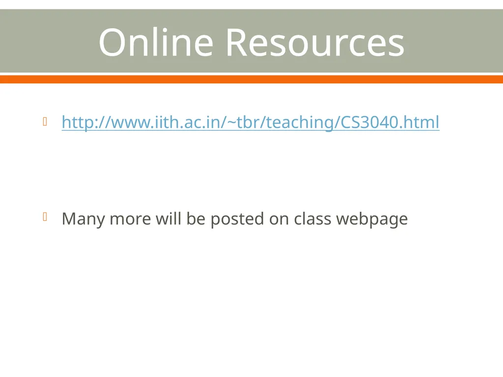 CS3040: Computer Networks Bheemarjuna Reddy Tamma - slide 5 of 10