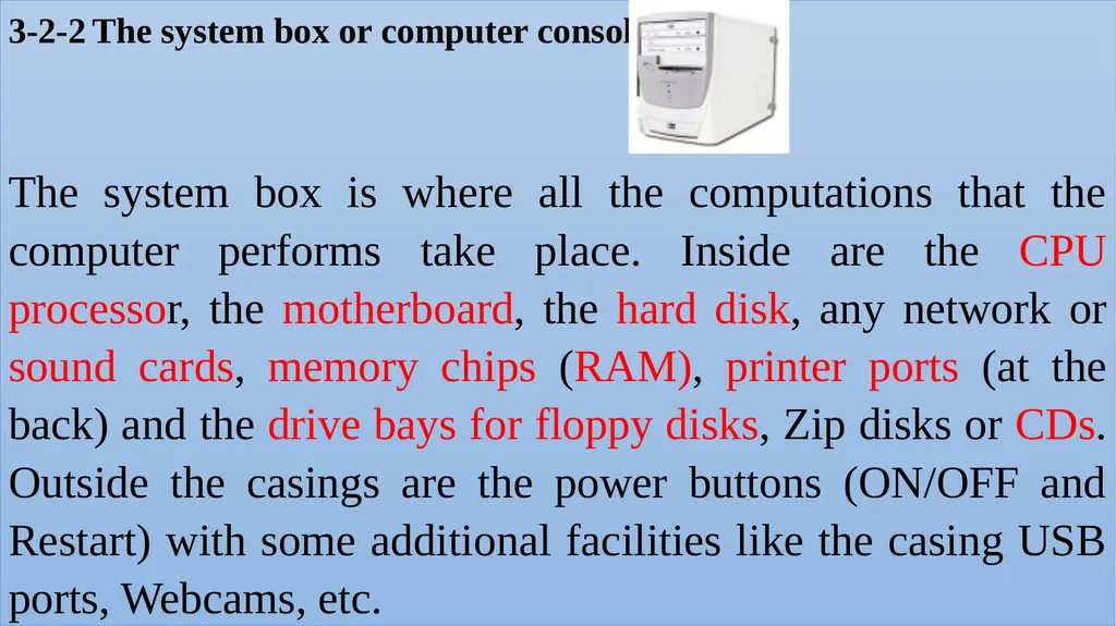 1-3 SOFTWARE AND HARDWARE Software is the stuff - slide 7 of 7