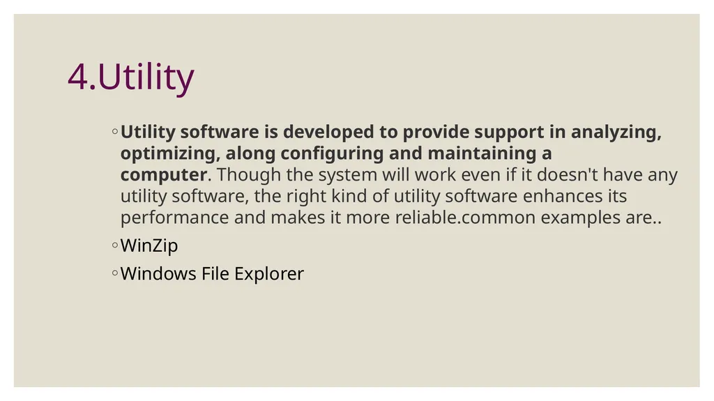 What is Software? Software is a set of programs - slide 7 of 12