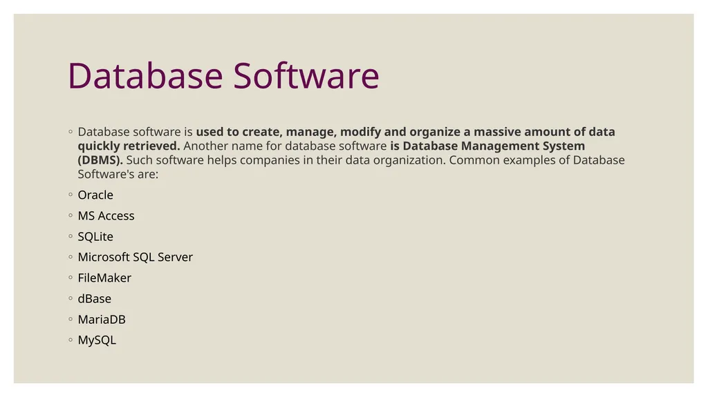What is Software? Software is a set of programs - slide 10 of 12