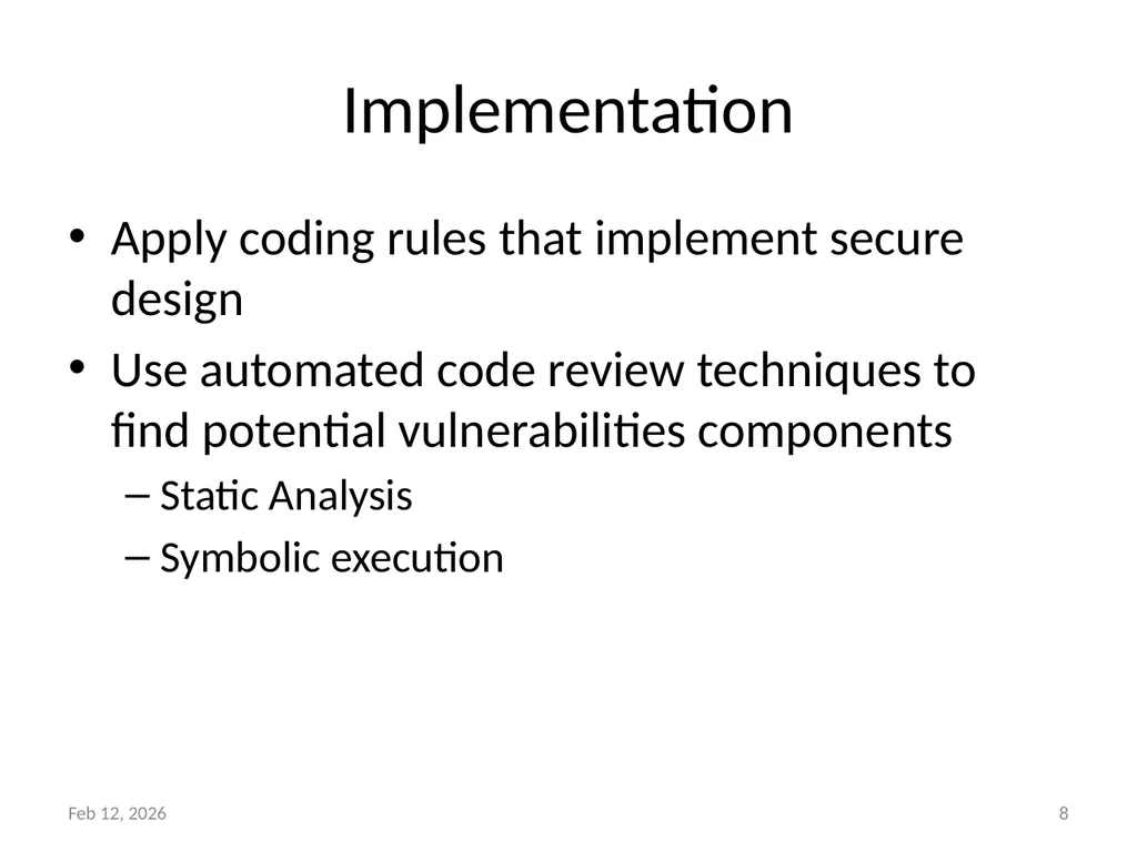 Secure Software Development Dr. Asankhaya Sharma - slide 8 of 17