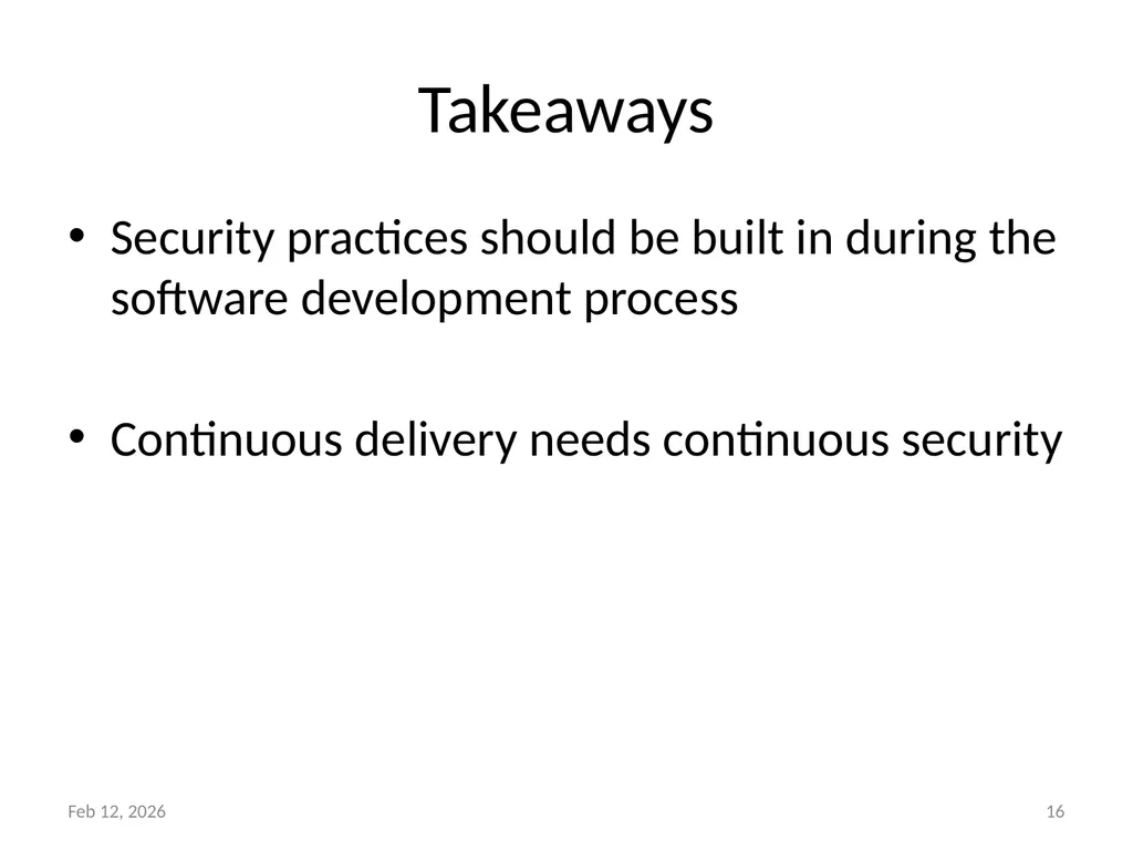 Secure Software Development Dr. Asankhaya Sharma - slide 16 of 17