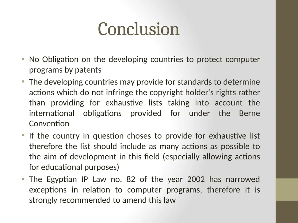Software Protection & Scope of the Right holder - slide 13 of 14