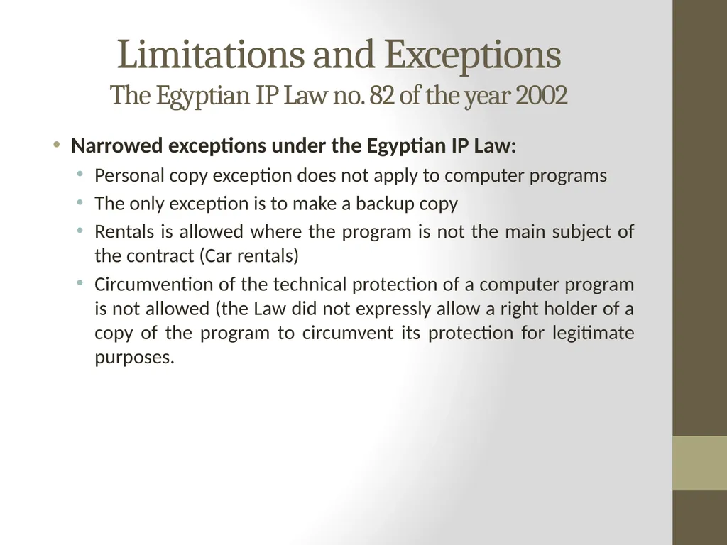 Software Protection & Scope of the Right holder - slide 12 of 14
