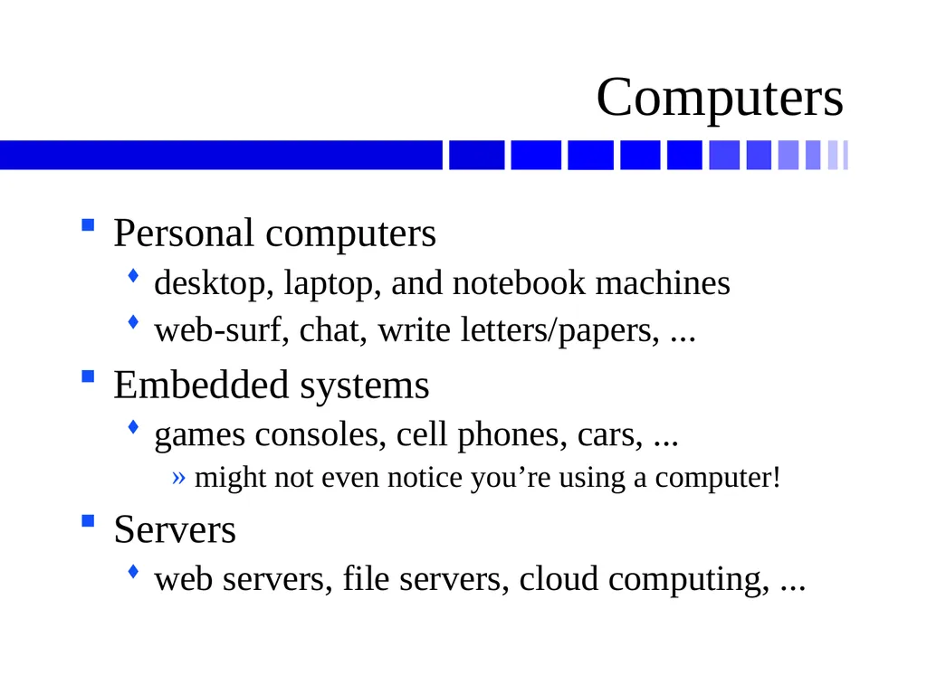Computer Hardware and History Computers Personal - slide 2 of 41