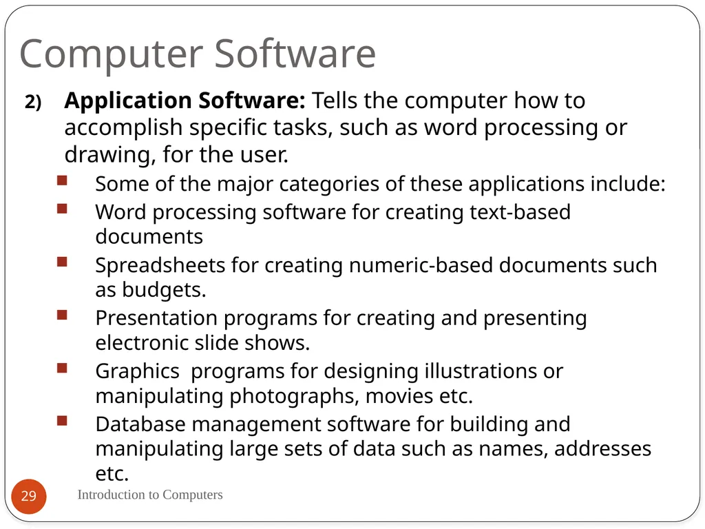 By Mrs. Muneeswari Lecturer in Computer - slide 29 of 33