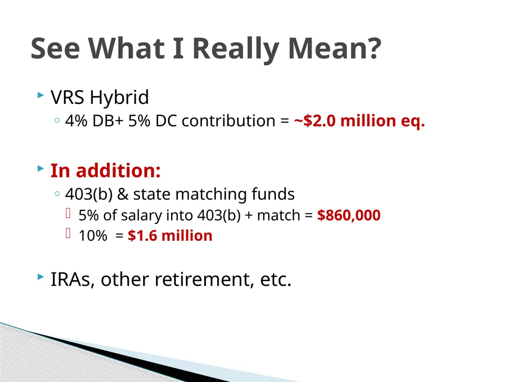 Retirement Planning for the Young Professional Dr. - slide 6 of 33