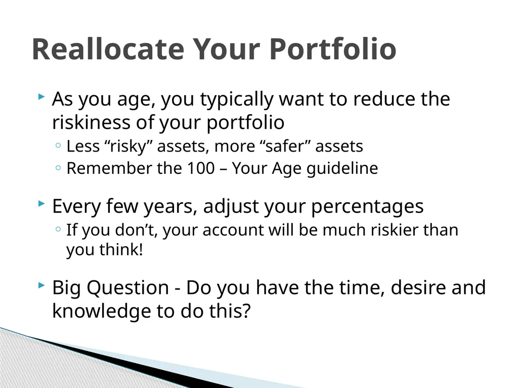 Retirement Planning for the Young Professional Dr. - slide 28 of 33