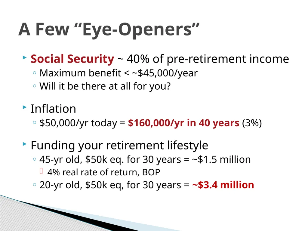 Retirement Planning for the Young Professional Dr. - slide 3 of 33