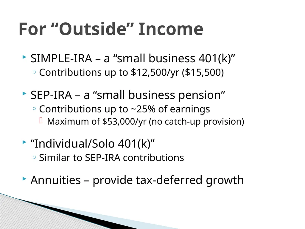 Retirement Planning for the Young Professional Dr. - slide 24 of 33