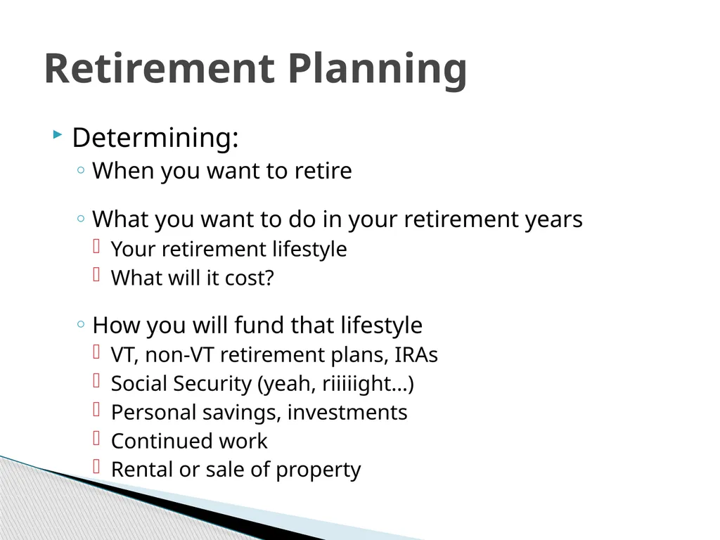 Retirement Planning for the Young Professional Dr. - slide 7 of 33