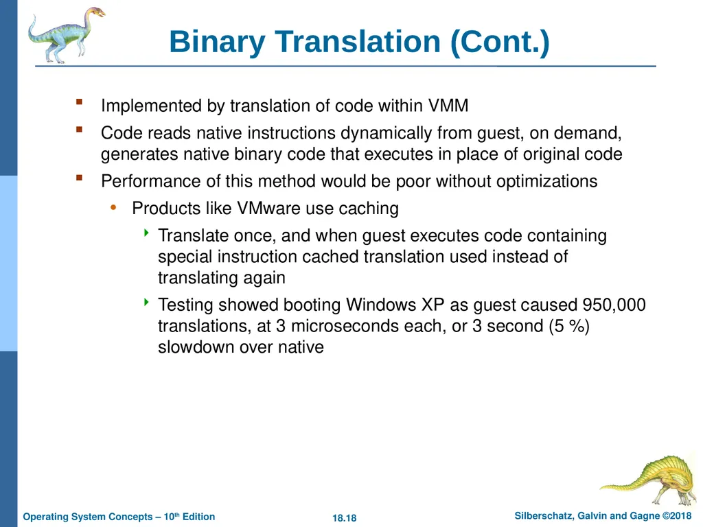 Chapter 18: Virtual Machines Chapter 18: Virtual - slide 18 of 51