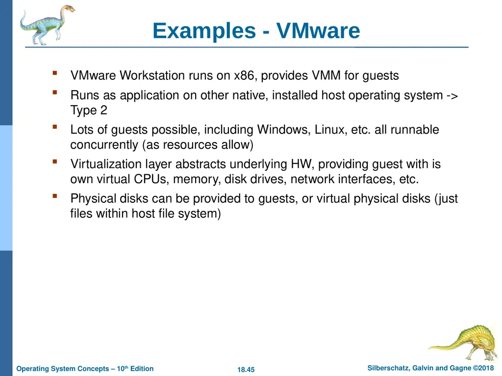 Chapter 18: Virtual Machines Chapter 18: Virtual - slide 45 of 51