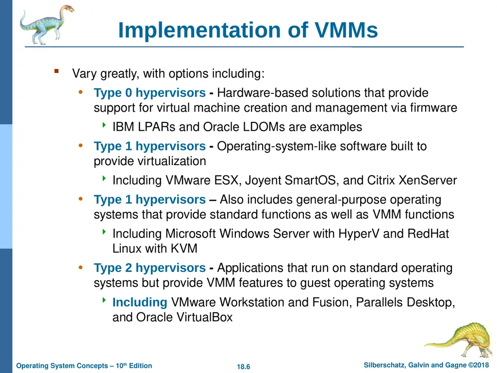 Chapter 18: Virtual Machines Chapter 18: Virtual - slide 6 of 51