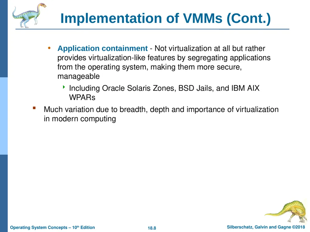 Chapter 18: Virtual Machines Chapter 18: Virtual - slide 8 of 51