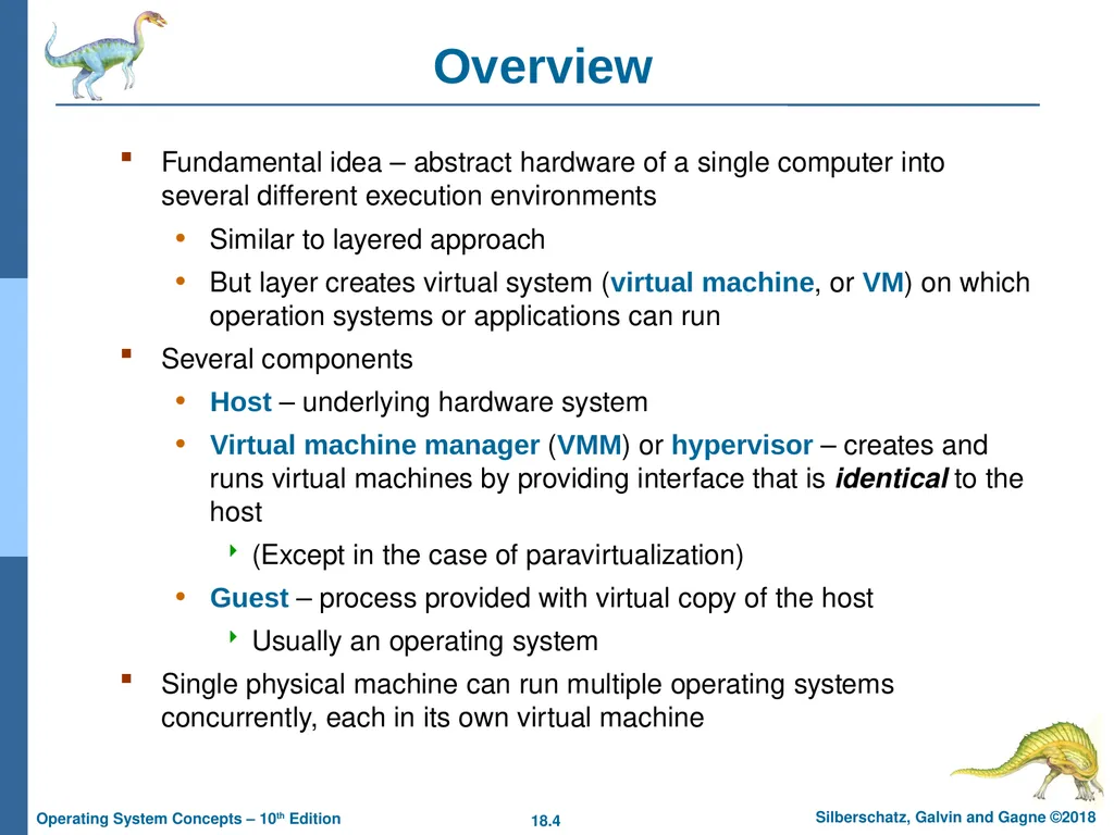 Chapter 18: Virtual Machines Chapter 18: Virtual - slide 4 of 51