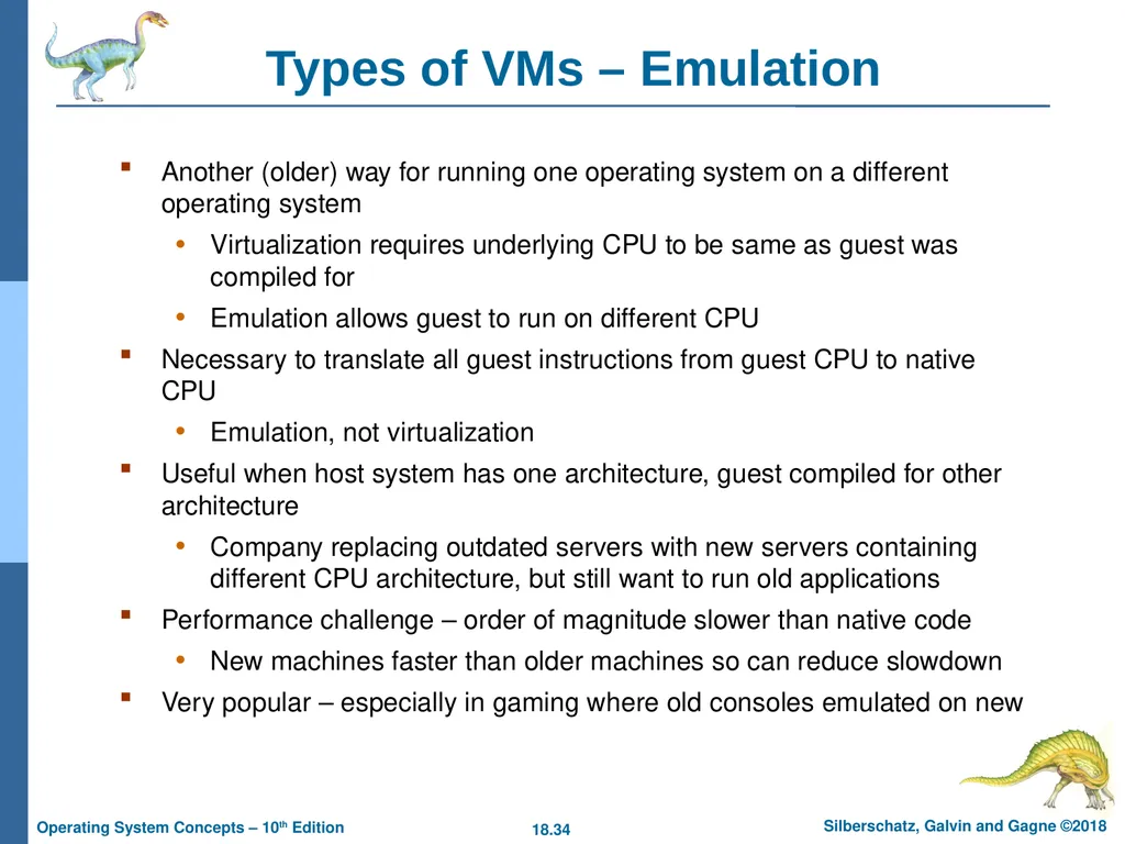 Chapter 18: Virtual Machines Chapter 18: Virtual - slide 34 of 51