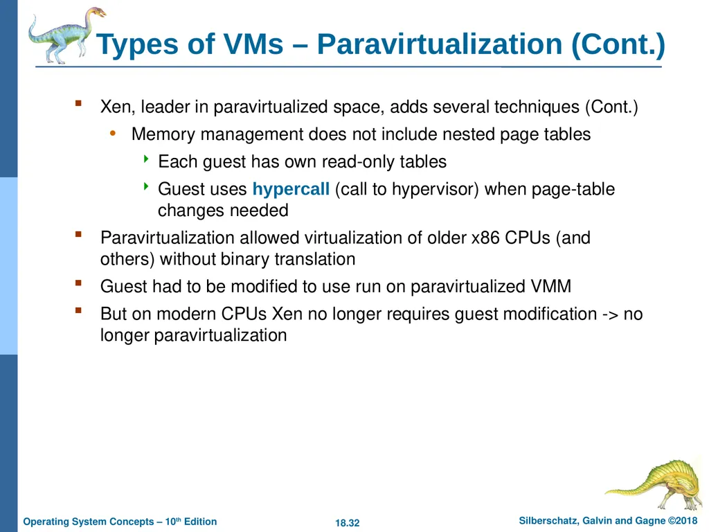 Chapter 18: Virtual Machines Chapter 18: Virtual - slide 32 of 51