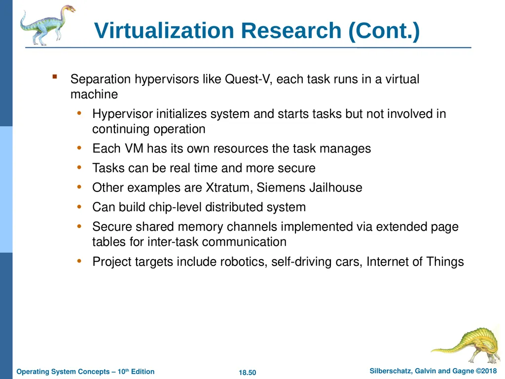 Chapter 18: Virtual Machines Chapter 18: Virtual - slide 50 of 51