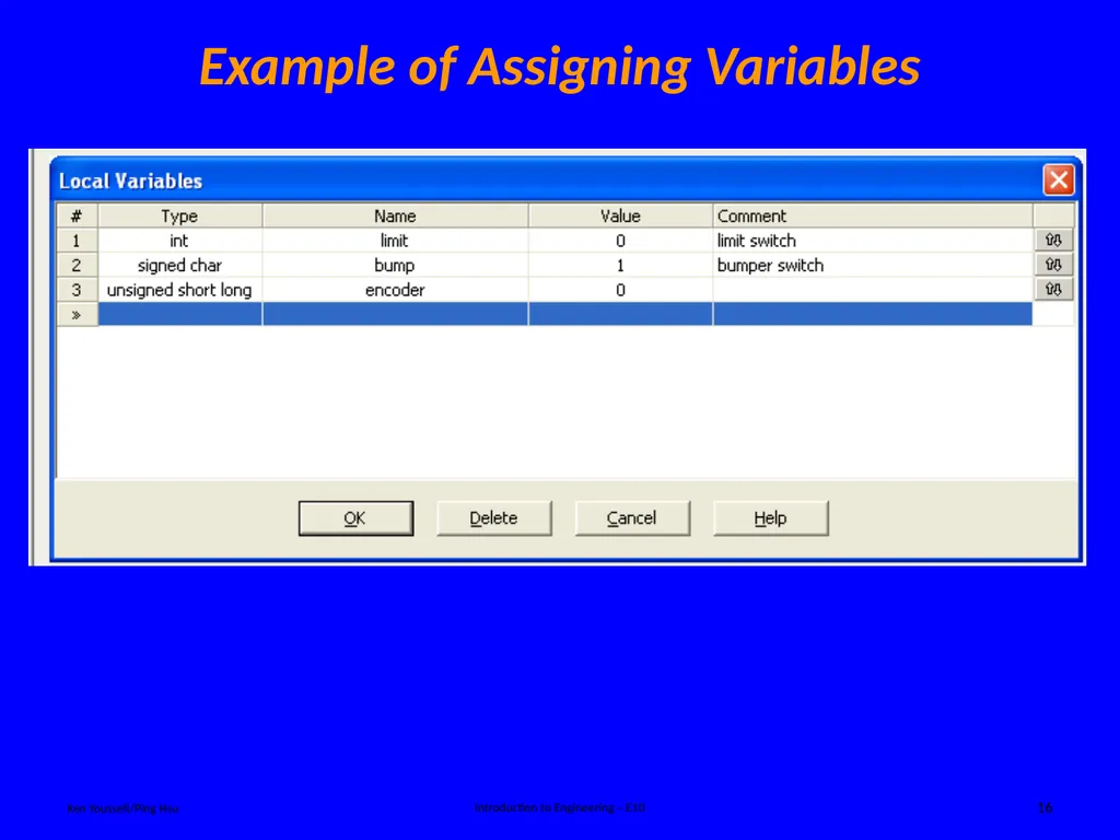 Programing Concept Ken Youssefi/Ping Hsu - slide 16 of 36
