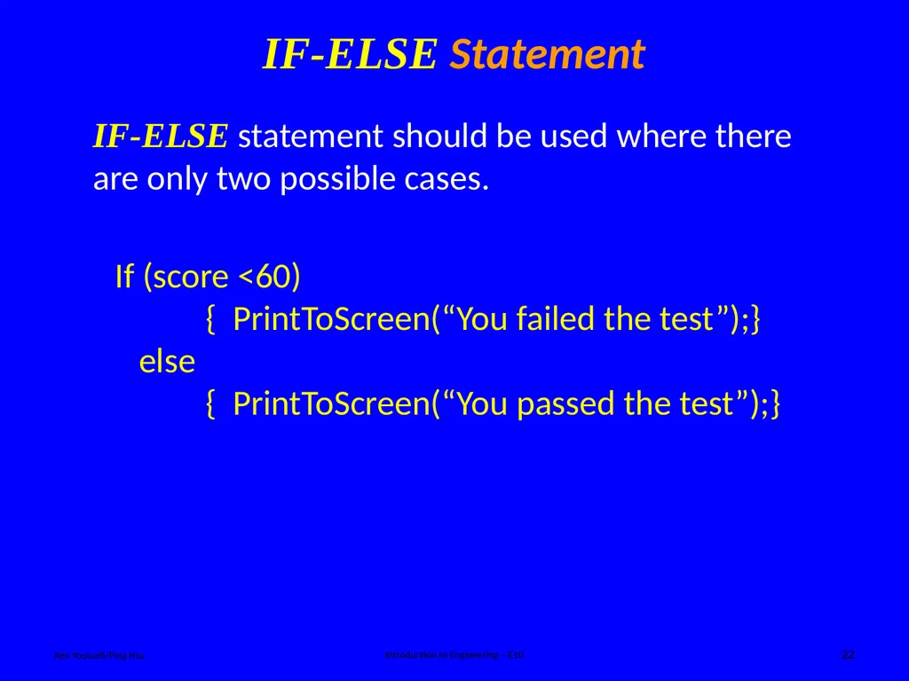 Programing Concept Ken Youssefi/Ping Hsu - slide 22 of 36