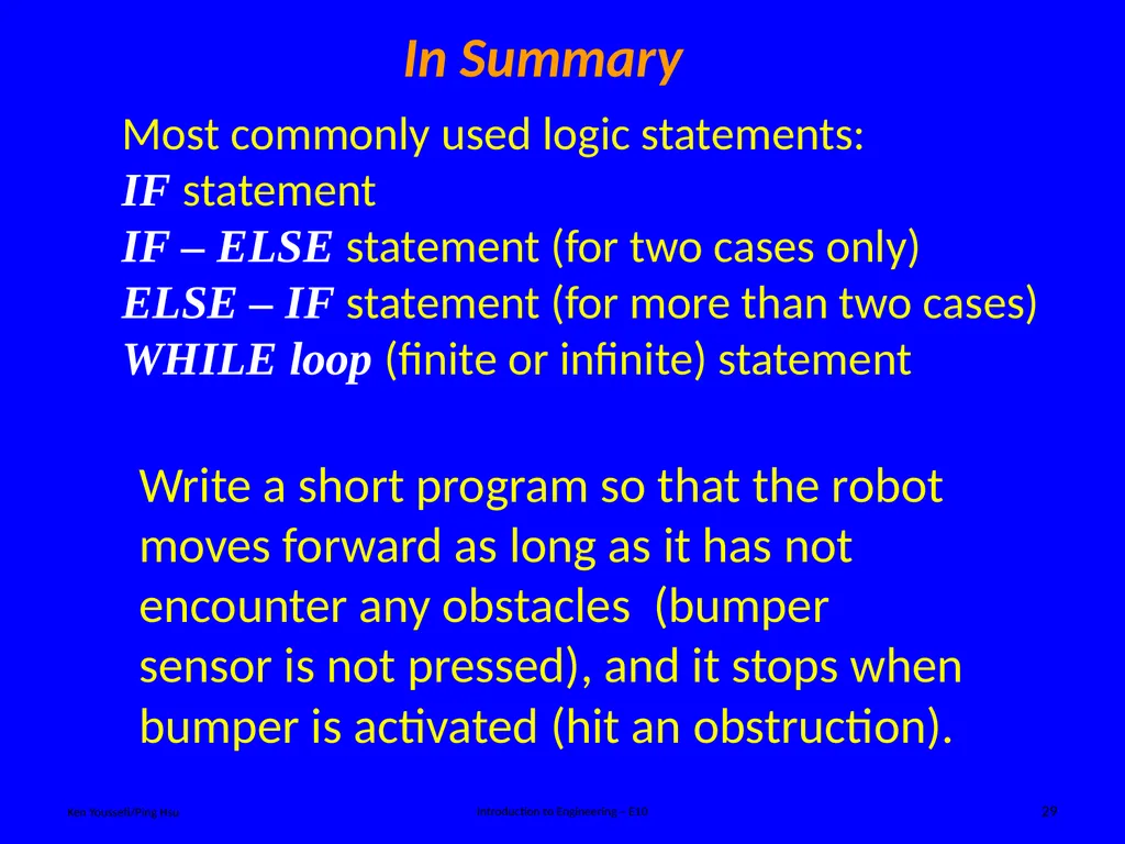 Programing Concept Ken Youssefi/Ping Hsu - slide 29 of 36