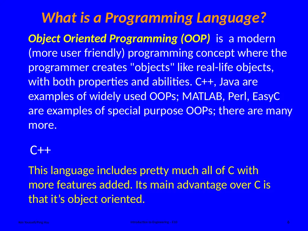 Programing Concept Ken Youssefi/Ping Hsu - slide 6 of 36