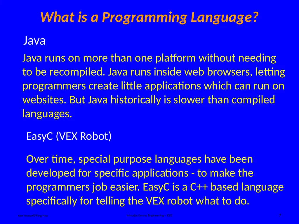 Programing Concept Ken Youssefi/Ping Hsu - slide 7 of 36