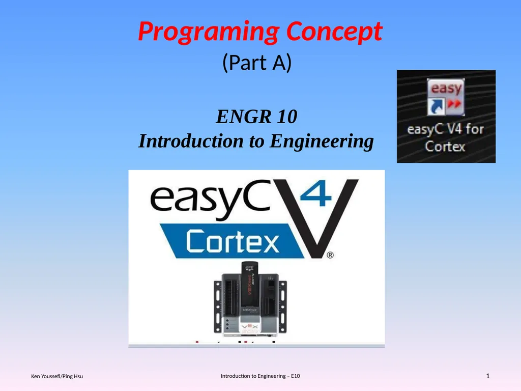 Programing Concept Ken Youssefi/Ping Hsu - slide 1 of 36