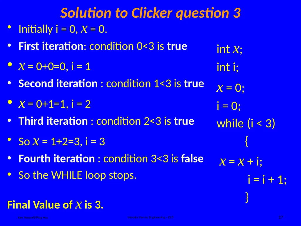 Programing Concept Ken Youssefi/Ping Hsu - slide 27 of 36