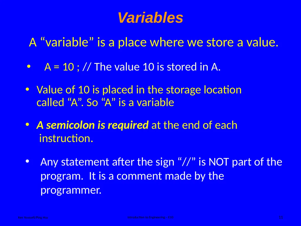 Programing Concept Ken Youssefi/Ping Hsu - slide 11 of 36