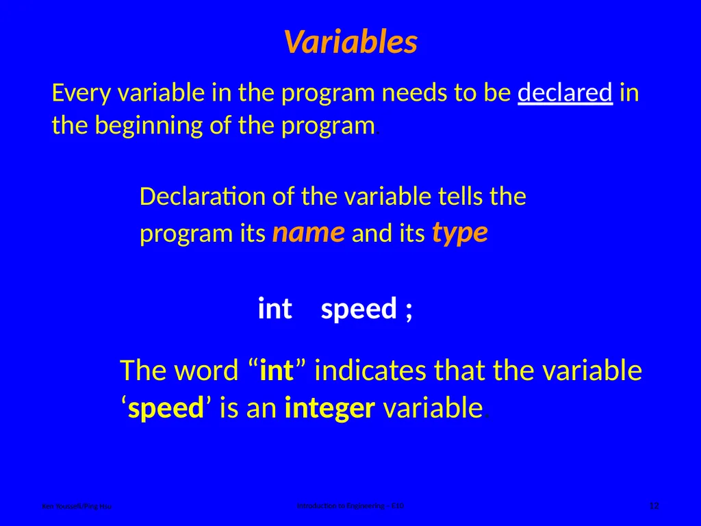Programing Concept Ken Youssefi/Ping Hsu - slide 12 of 36