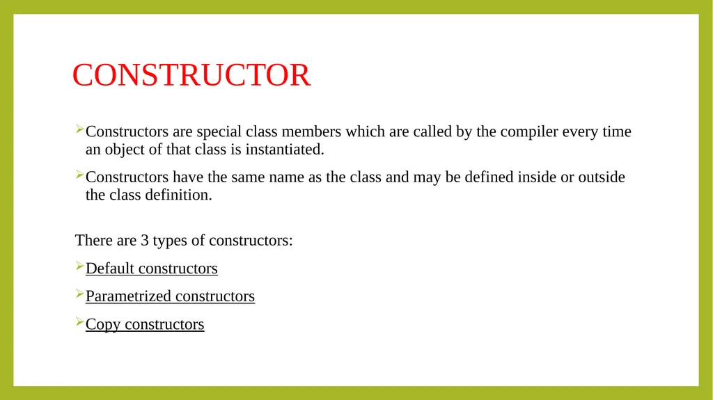 PROGRAMMING IN C++ UNIT-I Principals of object - slide 31 of 39