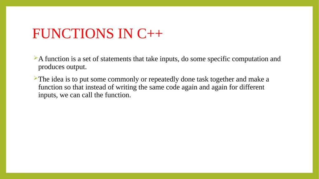 PROGRAMMING IN C++ UNIT-I Principals of object - slide 27 of 39