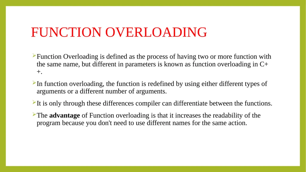 PROGRAMMING IN C++ UNIT-I Principals of object - slide 35 of 39