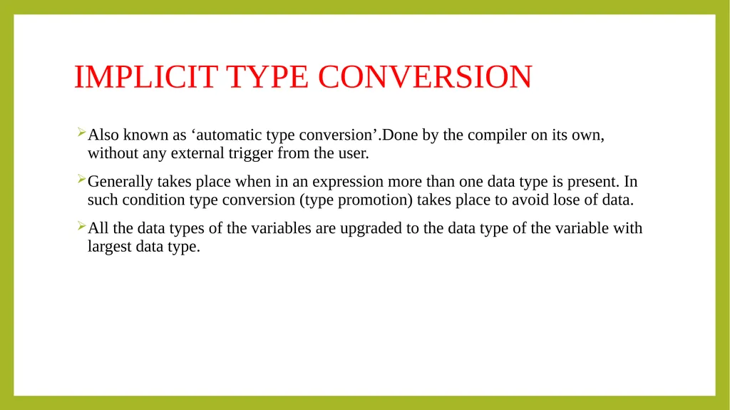 PROGRAMMING IN C++ UNIT-I Principals of object - slide 38 of 39