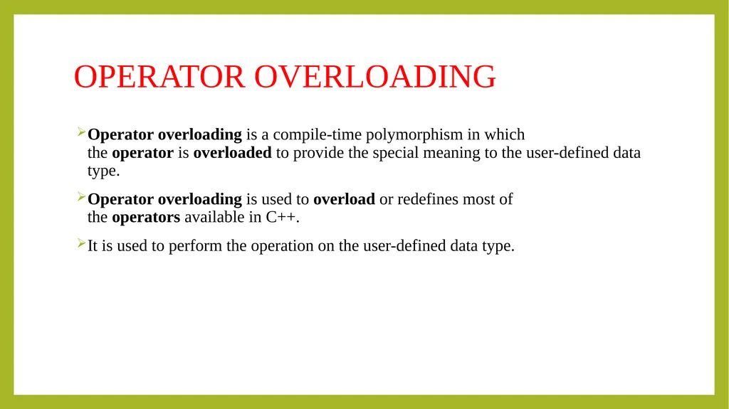 PROGRAMMING IN C++ UNIT-I Principals of object - slide 33 of 39