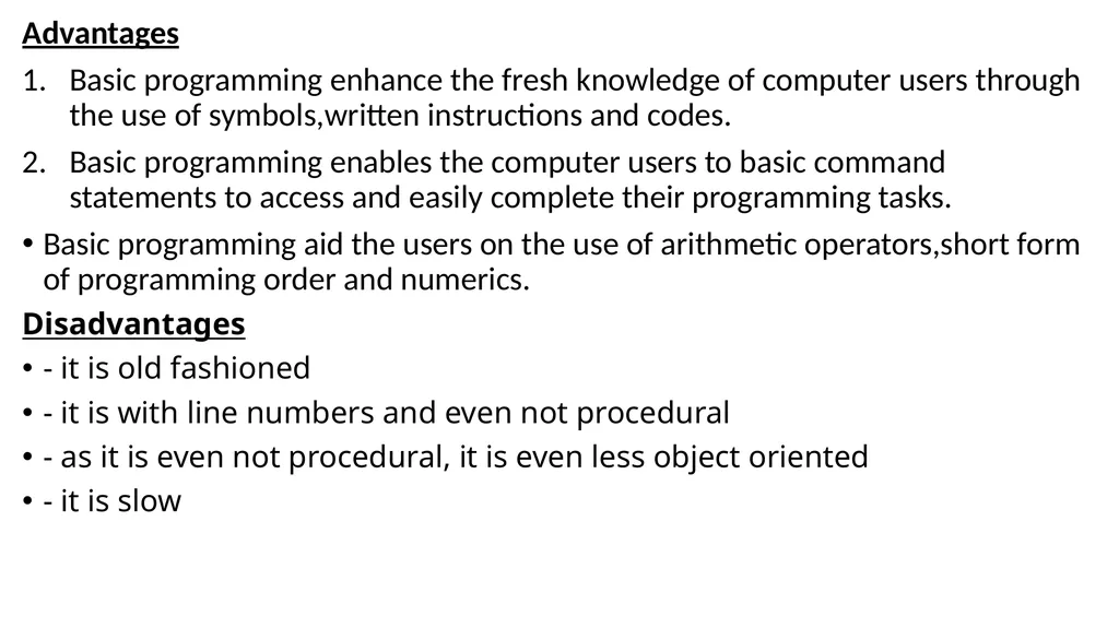 WEEK 9 INTRODUCTION TO BASIC PROGRAMMING BASIC - slide 5 of 12